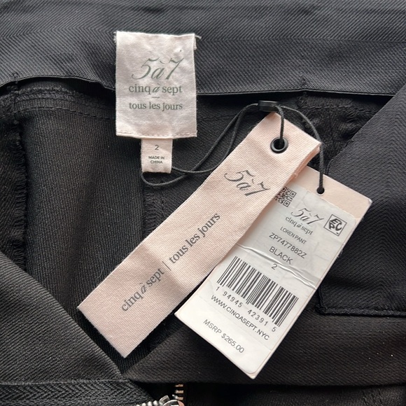 NWT cinq à sept Loren Pant Black Denim Size 2 - Picture 9 of 11